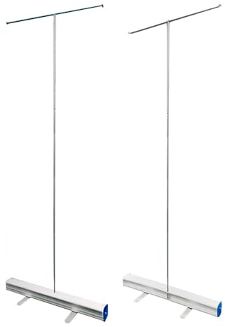 Genérico Estructura Roll Up 85x200 cm de Aluminio | Expositor Publicitario Retráctil | Soporte para Cartel, Banner o Pancarta | Incluye Bolsa de Transporte