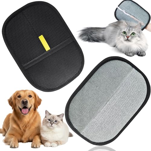 Guante para eliminar el pelo de animales, 2 unidades, reutilizable para perros y gatos, guantes de cuidado del pelaje electrostáticos, 2025 depiladora para mascotas, depilación eficaz sin esfuerzo