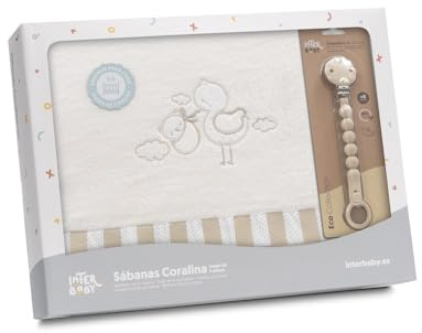 Danielstore Juego Sabanas Cuna 60x120 Bebé Extrasuave | Sabana Cuna Coralina, Cálida | Incluye Sabana Bajera, Encimera y Funda de Almohada | Ideal para Invierno
