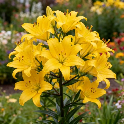 Rizomas de lirio de otoño, lirios perennes resistentes, cultivo de lirios raros, adecuado para plantar en primavera y otoño.-6 Rizomas-D
