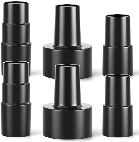 BOGERDACK 6PCS Universal Vacuum Hose Adapter Kit, Compatible with 1-1/4, 1-3/8, 1-1/2 & 2-1/2 Hoses, Reducers & Connectors, for Vacuum Cleaner