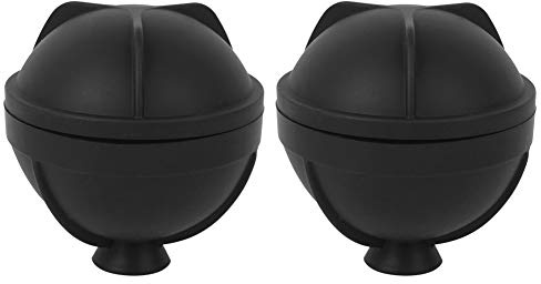 Round Silicone Ice Ball Maker Mold Ice Cubes Tray for Whiskey Cocktails Kitchen Gadgets Black 7x8cm 2 Pack