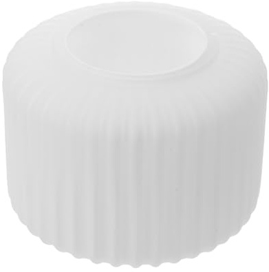 MUCKLILY Pantalla y Lámpara para Vidrio Esmerilado and Diseño de Rayas Dobles, Fácil de Mantener Compatible Portalámparas E14 Interiores y Dormitorios