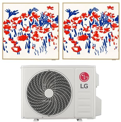 Climatizzatore Condizionatore LG ArtCool Gallery Photo WiFi Incluso dual split 9000+12000 btu Inverter R32 MU2R15 in A+++ in Pompa di Calore