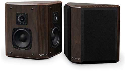 Fluance Elite High Definition 2-Way Bipolar Surround Speakers for Wide Dispersion Surround Sound in Home Theater Systems - Natural Walnut/Pair (SXBP2W)