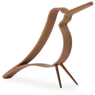 Cooee Design Dekofigur Skulptur Woody Bird aus Eiche in der Farbe Braun, Maße: 19,5cm x 4,5cm x 14cm, ED-01-01-OK