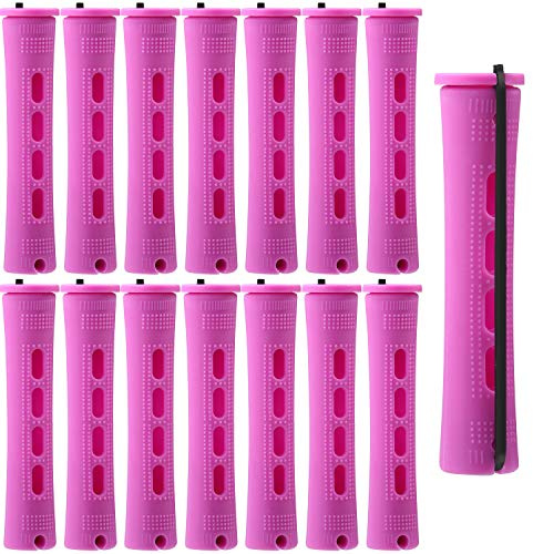 WILLBOND 60 Pcs Perm Rods for Long Hair Plastic Curl Rods Cold Wave Irons Curling Roller for Hair Styling Hairdressing Tools (0.75 Inch,Purple)
