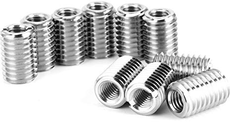 Insert métal fendu autotaraudeur L15mm | Insert fileté en métal à vis fendue, longueur 15 mm, pour la communication électronique d’automobile et d’aviation.