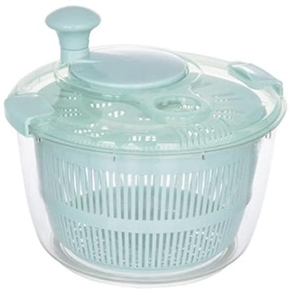 Ecoodisk Manual Salad Spinner Large 5L Capacity, Fruits and Vegetable Washer Dryer with Secure & Rotary Handle, BPA Free.,A