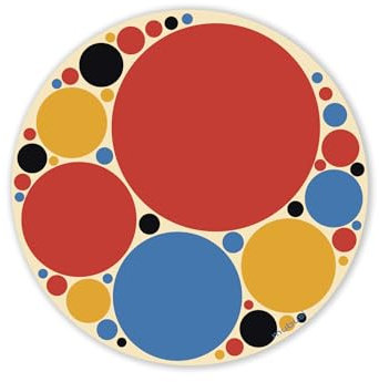 mubusi Tapis Vinyle Ronde Cuisine Salon - Différentes Tailles - (Bulles 120x120 cm)