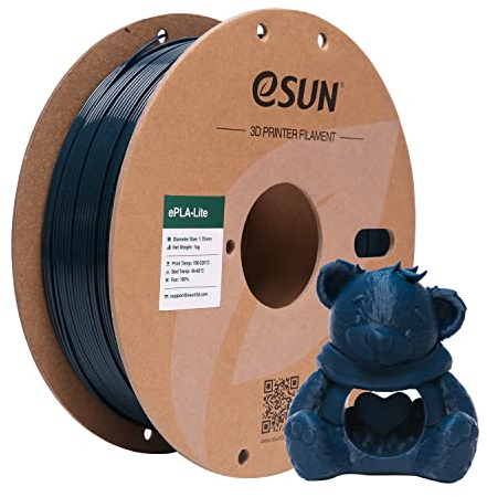 eSUN PLA Filament 1.75mm, Modifiziertes 3D Drucker Filament PLA, Maßgenauigkeit +/- 0.03mm, 1KG Spule (2.2 LBS) 3D Druck Filament für 3D Drucker (F-Grün-1, PLA Lite - 1KG)