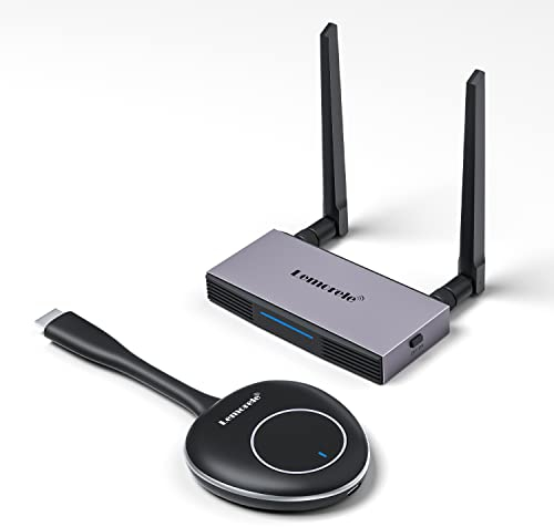Trasmettitore e Ricevitore HDMI Wireless, Lemorele Kit di Estensione HDMI Wireless 165FT/50M 5G Streaming Video/Audio/File per Laptop, Fotocamera, Sky Q, ATEM a Monitor, Proiettore, HDTV