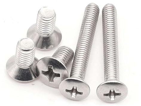 Single Thread Screws,Multi-purpose Woodscrews, GB820 DIN966 A2-70 304 Stainless Steel Cross Recessed Phillips Raised Countersunk Head Half Oval Screw Bolt M2-M6(Color:6mm,Size:50pcs M2.5) (Color : 1