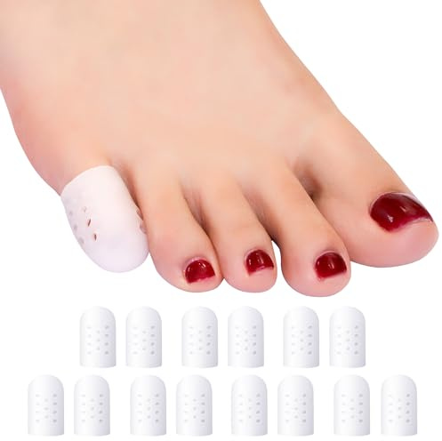 Niupiour Silicone Small Toe Protectors Guards, 14 Pack of Gel Little Toe Covers for Men, Women and Kids, Breathable Toe Caps Sleeves for Pinky Toe, Toe Cushion for Shoes, Provide Foot Pain Relief