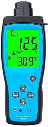 Contador profesional de partículas de polvo, Sensor inteligente Medidor de oxígeno digital O2 Detector de gas Luz de sonido Alarma Monitor de gas Medidor de calidad del aire con pantalla LCD de temper