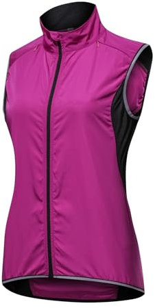 CFDFDA Radsport-Laufweste Unisex Reflektierende Regendichte Winddichte Ärmellose Jacke Sportweste Ultraleichte Atmungsaktive Weste zum Laufen, Mountainbiken und Wandern,Purple-XL