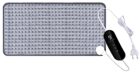 Cojín calefactor muy caliente, cojín calefactor, cojín térmico súper suave para espalda de 30,5 x 61 cm, almohadilla térmica envolvente ajustable de 9 velocidades, almohadilla térmica para la espalda