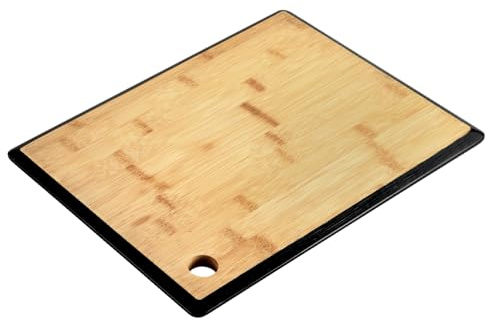 KESPER | Planche à découper, matériau: bambou, dimensions: 35 x 26 x 1,5 cm, couleur: marron, noir | 58280