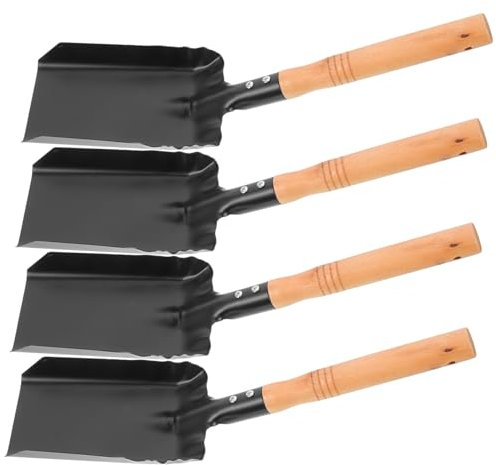 Genérico 4 Palas Para Carbón De Estufa Palas De Hierro Resistentes Para Cenizas Para Barbacoa Doméstica Pala Para Cenizas De Carbón Recogedor Multifunción