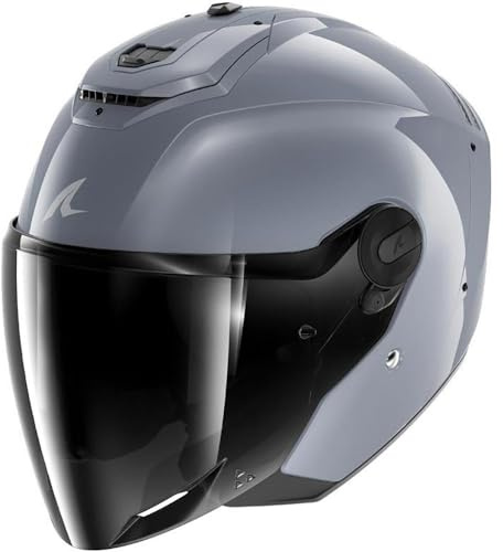 SHARK, Jet Motorradhelm RS JET CARBON DARK SHADOW Gun Silver S05, M