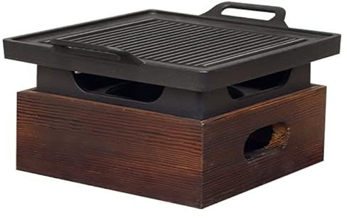 Barbecue Grill Portable sans Fumée Barbecue Portable Barbecue Au Charbon De Bois Barbecue De Table Grill sans Fumée Grill D'intérieur Grill Four Barbecue Antiadhésif Domestique (18 * 18 * 9,
