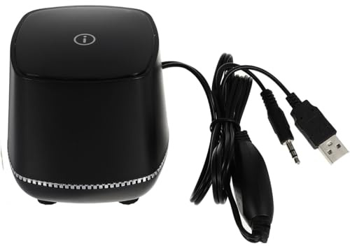 SOIMISS Mini Lautsprecher USB Klinke Externer Audio Verstärker Soundbox 3w 350mah 3.5mm Schwarz für Handy Smartphone Laptop Tablet Tragbares Plug Play Musik Gerät Reise Zubehör Pc Desktop