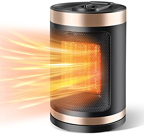 Space Heater Electric Fan Heaters for Home Low Energy Silent 70° Oscillating 1500W Fast Heating 3 Mode Setting Personal Portable Small Ceramic Heater with Overheat Protection Operation