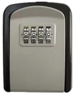HUWOYG An der Wand montierter Schlüssel-Organizer-Lock-Box, 4-stelliges Passwort, Sicherheitsschloss, Schlüsselaufbewahrung, wasserdichte Aufbewahrungsbox zur Für Zuhause(Gray)
