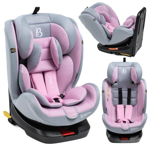 BBL - Siège auto Isofix - pivontant 360 ° - 40-150 cm - 0-36kg i- size EOL -rose