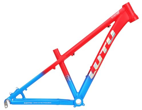 HIMALO Dirt Jump Mountain Bike Frame 26er Hardtail AM MTB Frame 14'' Aluminum Alloy Disc Brake Frames Quick Release QR 10 * 135mm(Red)