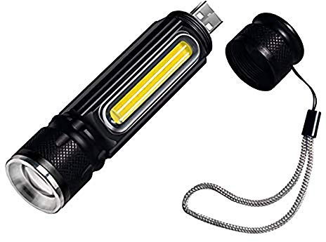 LHKJ Ricaricabile LED Torcia,Mini Torcia da Campeggio USB Tattico Torcia Elettrica 800 Lumen