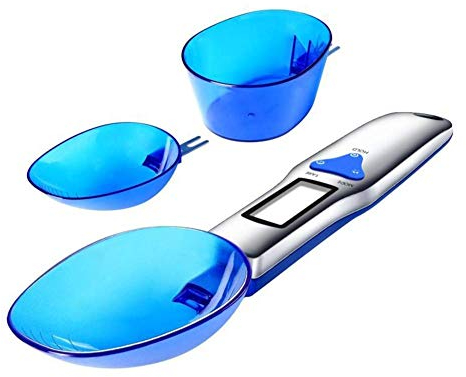 ECOSWAY Balance Numérique Cuillère Affichage LCD Cuisine Cuillère Balance Électronique Mesure Cuillère Balances avec 3 Détachable Pesage Cuillères - A