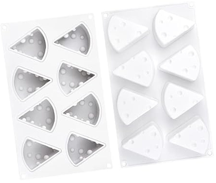 2Pcs 3D Cheese Silicone Molds Cheese Shaped Mold for Baking Dessert Mousse Cake Pan Pastry Tools DIY Baking Tools French Dessert Mousse Molds