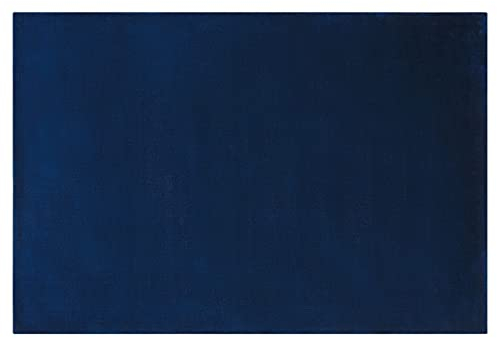 Beliani Teppich Viskose blau 160 x 230 cm einfarbig handgewebt Kurzflor Modern Gesi II