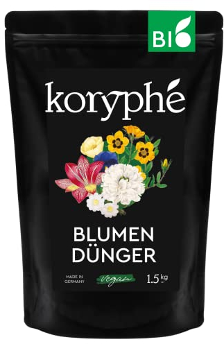 Koryphé Blumendünger 1,5kg I biologischer & veganer Pflanzendünger für Zimmerpflanzen I natürlicher Zimmerpflanzendünger I Bio Dünger & Wurzelaktivator I Hortensiendünger vegan