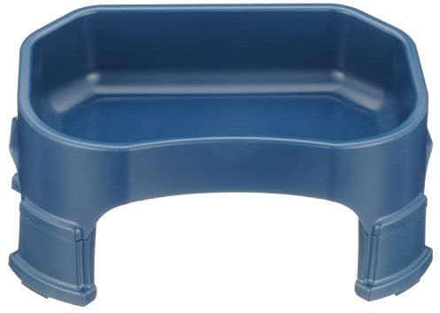 Neater Pet Brands Extra Large Water Bowl for Dogs, Elevated Outdoor Dog Water Bowl (1.25 Gallon XL Capacity), Big Trough Style Food Dish for Indoors or Outside, No Spill Large Dog Bowls, Dark Blue