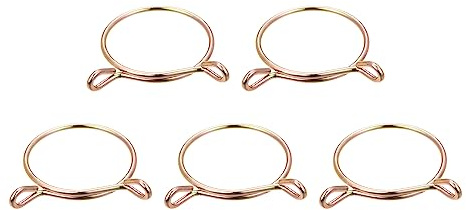 sourcing map Fuel Line Hose Clips, 5pcs 50mm ID Fit 51.5-52mm OD Hose 65Mn Steel Water Pipe Air Tubing Spring Hose Clamps for Motorcycle Scooter