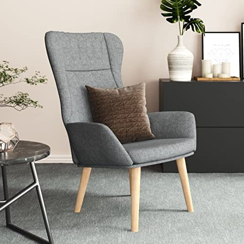 Chusui Relaxfåtölj, fåtölj, öronfåtölj, amningsfåtölj, fåtöljer för äldre, filmstolar, enkel fåtölj, fåtölj, fåtölj, ljusgrå tyg