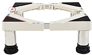Samnuerly Protable Washing Machine Base Adjustable Length 30-45cm Width 38-54cm Fridge Freezer Stand Pedestal Air Conditioner Floor Trays for Dishwasher Plant Container Wine Cooler (23-27cm) ()