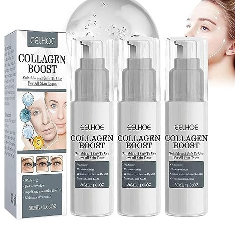 EELHOE Collagen Boost Anti-Aging Serum, EELHOE Voletas Collagen Boost Anti Aging Serum, Pore Shrink Gesichtsserum Hyaluronsäure, Feuchtigkeitsspendende Nährende Essenz, Kollagen-Booster für Gesicht (