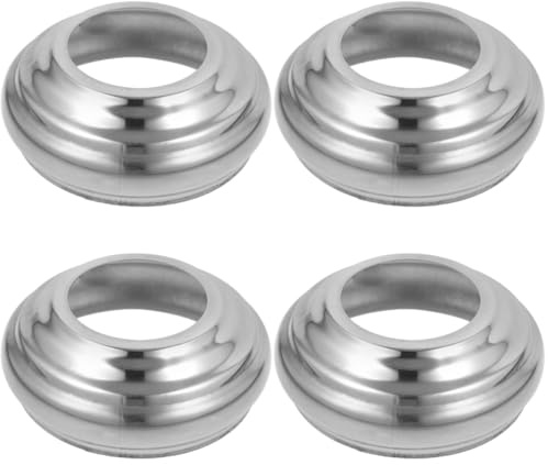 4pcs Stainless Steel Gazing Ball Stand Multi-function Garden Sphere Holder Flagpole Base for Outdoor Display Easy to Install Grass Hard Surfaces