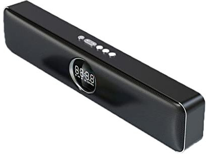 DLOETT-Altavoz de Escritorio, Subwoofer, Altavoces portátiles, Led, Bluetooth, Audio de Ordenador con Despertador, Barra de Sonido, Caja de Sonido para Pc y vídeo