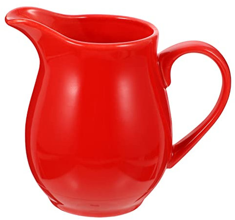 MAGICLULU Ceramic Milk jug Coffee Creamer Pot Sauce Container Ceramic Gravy Boat for Dipping Sauce Cup and Meat Gravy White Pourer Handle