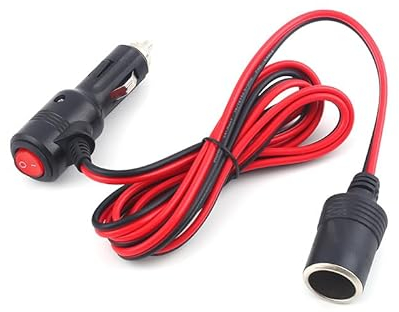 Encendedor de Cigarrillos para Coche con Interruptor, Puertos de Carga, 10 A, 12 V, 120 W, Distribuidor de 2 vías, Adaptador en Y, Cable de extensión de Encendedor de Cig