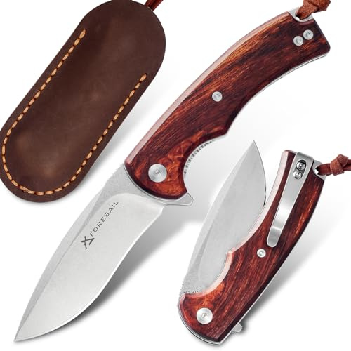 FORESAIL Klappbares Taschenmesser M390 Stahlklinge und Griff aus Wüsteneisenholz, 60–62 HRC-Klinge, Klappmesser, taktisches Messer, EDC-Messer, Outdoor-Camping-Messer