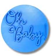 Generic Oh Baby Embosser/Stamp for Fondant, Icing, Cookie, Cupcake, Cake, Decoration (Oh Baby 1)