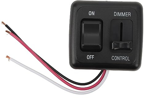 Variateur de Lumière LED avec Fonction Mémoire, Variateur à Bascule 12 V DC pour Ampoules Halogènes, Installation Facile pour Camping-car, Voiture, Bus