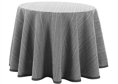 Donegal Collections Falda Mesa Camilla Redonda 70 cm Riby Perla - Tejido Primavera Verano - Faldillas Mesa Camilla con Altura para Mesa 75 cm - 50% Algodón 50% Poliester Fabricado en España