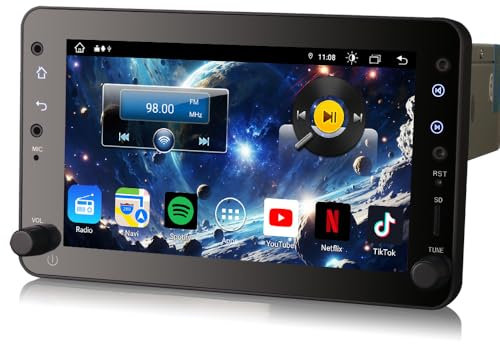 Erisin Android 13 Autoradio 8 Kern 4GB+64GB Für Alfa Romeo Spider 159 Sportwagon Brera mit GPS Navigation Wireless CarPlay Android AUTO WiFi 4G Bluetooth FM RDS DSP DAB+ 7 Zoll Touchscreen OBD2 DVB-T2