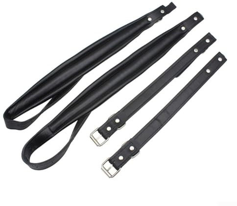 Weiche und leicht zu reinigende Akkordeon-Gurte mit verstellbarer Schnalle für Ihre Bequemlichkeit (schwarz)